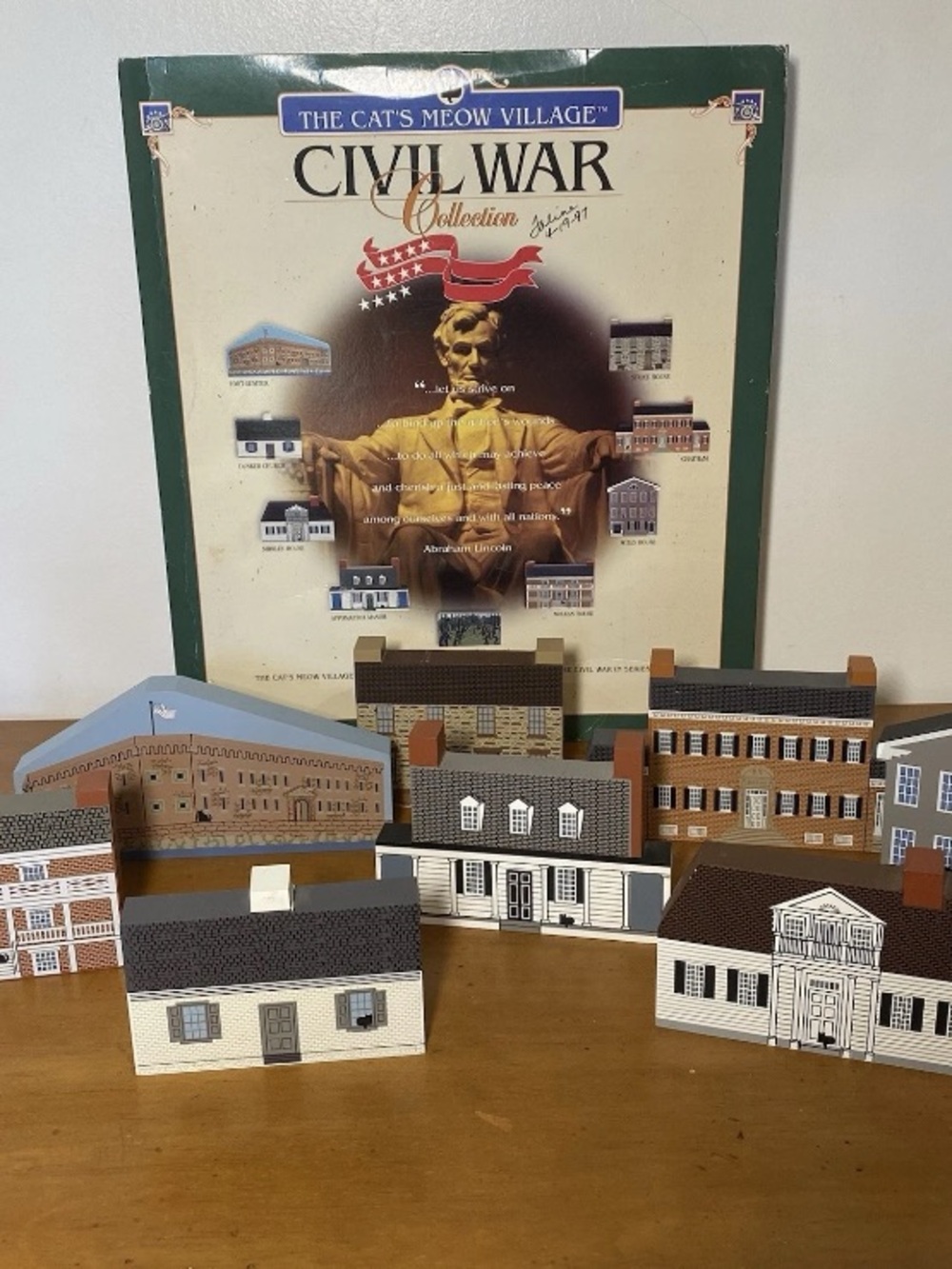 Cat's Meow Village SIGNED Civil War Collection Series XV 1997 With Box 1 Missing